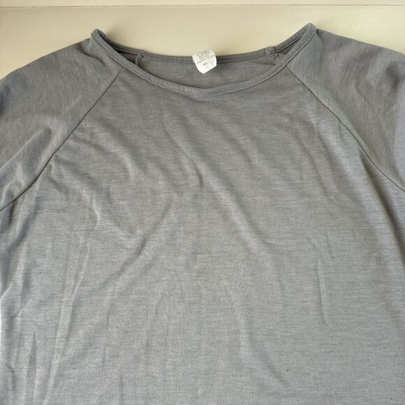 Women’s Short Tie Sleeve Tee Shirt Gray Size XL - Picture 3 of 9
